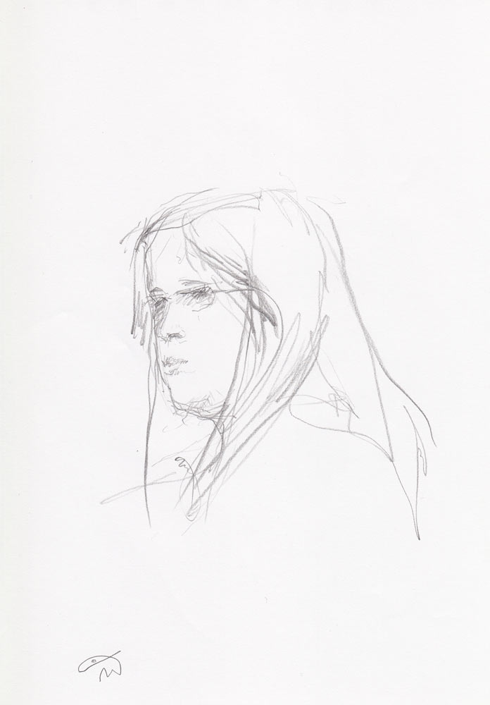 The life sketching commission - drawing of a head